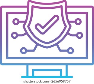 Cyber security vector icon. Can be used for printing, mobile and web applications.