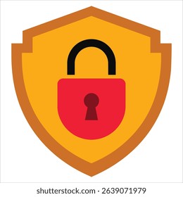Cyber security vector icon. Digital protection shield symbol.