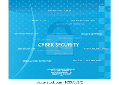 Cyber Security Vector Icon Illustration shows the Information Security Protection at the Highest Level. This Vector is fully editable. I hope you'll enjoy it. Thanks