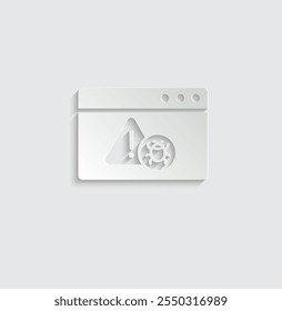 Cyber security vector icon, mobile or computer pc virus icon, cyber attack sign. Protection, malware icon, antivirus 