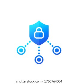 cyber security vector icon for web