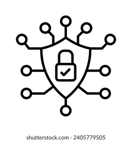 Cyber Security in vector. Illustration
