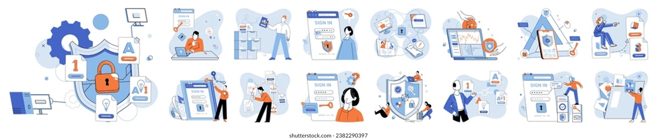 Cyber security vector illustration. Cybersecurity ensures safety digital systems and information Technology plays crucial role in enhancing cyber security measures The protection personal privacy