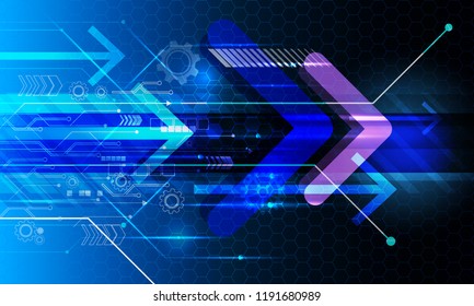 Cyber security, Vector illustration white gear and tree cog wheel on circuit board, Hi-tech digital technology and engineering, digital telecoms,Abstract futuristic