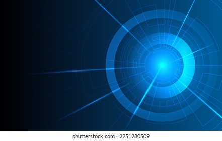 	
Cyber security, Vector illustration white gear and tree cog wheel on circuit board, Hi-tech digital technology and engineering on blue color background