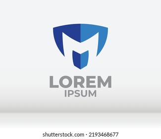 cyber security vector logo with shield and check mark