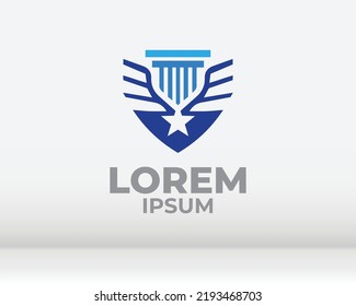cyber security vector logo with shield and check mark