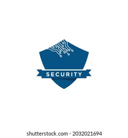 Cyber security vector logo template
