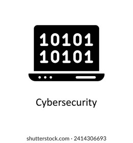 Cyber security Vector  Solid icon Style illustration. EPS 10 File