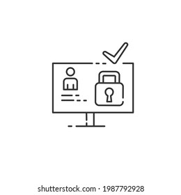 Cyber security  website vector icon. Online security concept.   Shield sign.