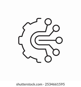 cyber settings icon sign vector