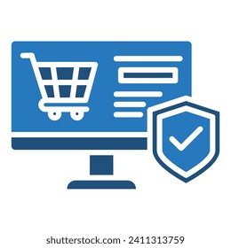 Ilustración vectorial de la línea de iconos de Cyber Shopping