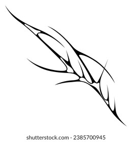 Cyber sigilism design. Neo tribal gothic style tattoo.