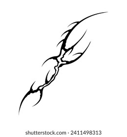 Cyber sigilism design. Neo tribal gothic style tattoo.