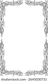 Cyber sigilism frame. Neo tribal gothic style shape.