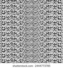 Cyber Sigilism Tattoo Style Background Vector Design. Cool Neo-Tribal Pattern Texture. Y2k Futuristic Acid Backdrop.