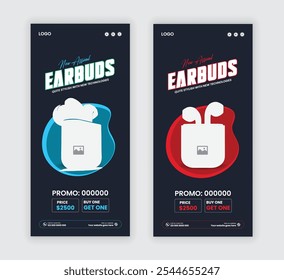 Cyber ​​Monday Super Sale DL Flyer Template and Earbud Rack Card, Leaflet, Handbill Design
