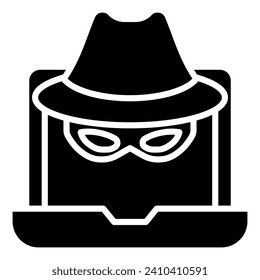 Cyber Swindling icon line vector illustration