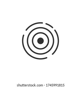 cyber target futuristic circular aim. Stock vector illustration isolated on white background.