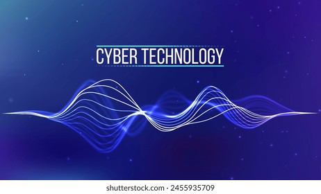 Cyber technology background. Technology digital cyber security. Networks, wireless, and iot