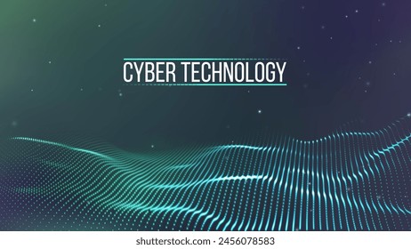 Cyber technology background. Technology digital cyber security. Networks, wireless, and iot