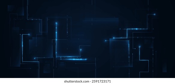 Cyber technology background,futuristic digital neon lines technology innovation background for tech event poster or presentation product business