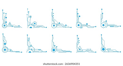 Tecnologia cibernética Blue Line Corner