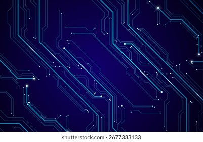 Líneas de conexión de circuito de Tecnología cibernética