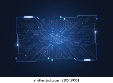 Cyber technology futuristic background design. Abstract digital circuit board. Vector illustration