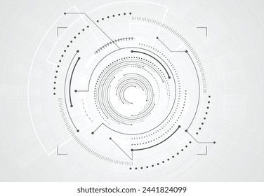 Diseño de fondo futurista de tecnología cibernética. Tarjeta de circuito digital abstracto. Ilustración de vector