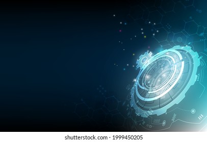 Geometrisches geometrisches Cybertechnologie-Display.Technologie, mechanischer Vektorhintergrund.