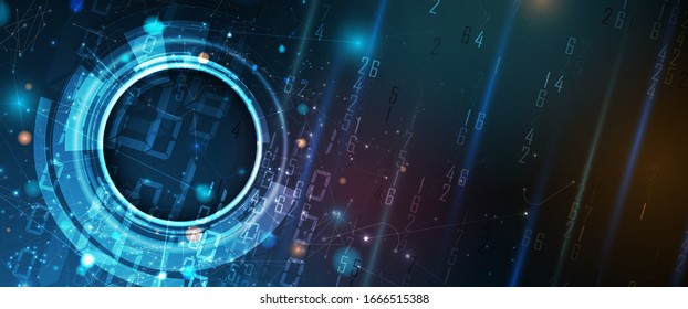 Cyber Technology innovation background, idea of global business solution
