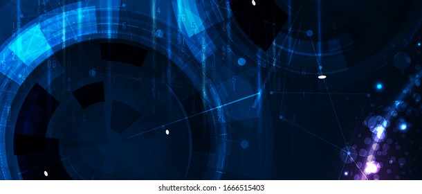 Cyber Technology innovation background, idea of global business solution