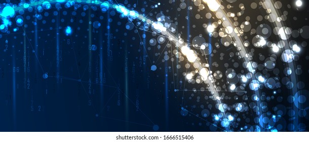 Cyber Technology innovation background, idea of global business solution