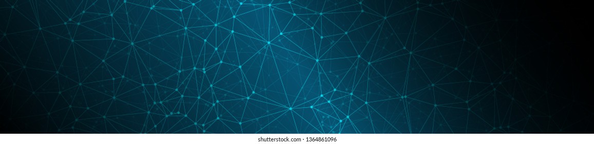 Cyber technology innovation conception, long vector banner backgrounds