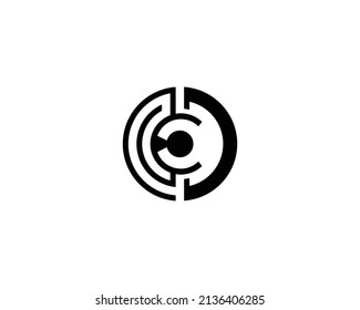 Cyber Technology Letter CD And DC Logo Icon Design Vector Template Elements.