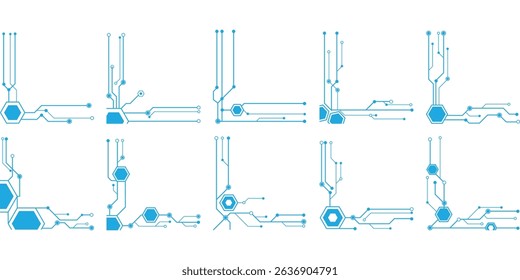 Cyber Technology Line Corner Set
