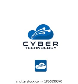 Cyber Technology Logo Design Vector Template