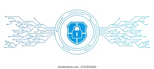 Netzwerkschutz für Cybertechnologie-Sicherheit. Vorhängeschloss mit Schlüsselloch, das die Sicherheit personenbezogener Daten, Cyberdaten oder die Idee des Datenschutzes darstellt