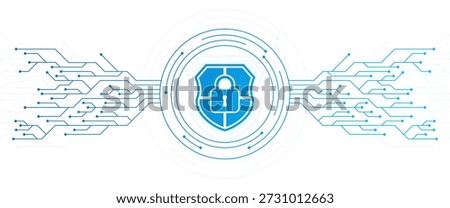 Cyber Technology Security Network Protection. Padlock With Keyhole Representing Personal Data Security, Cyber Data or Information Privacy Idea