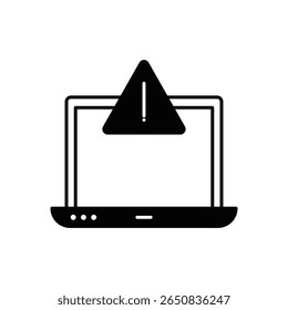 Ícone De Preenchimento De Ameaça Digital De Ciberterrorismo