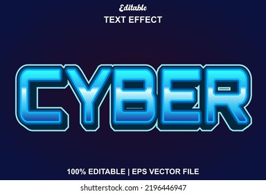 Cyber Text Effect With 3d Style.