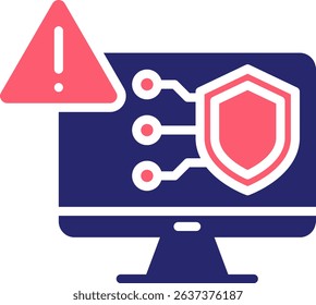 Cyber Threat Icon Fill Vector Illustration