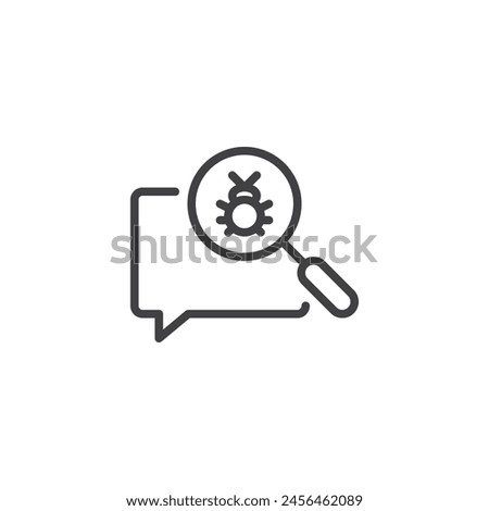 Cyber Threat Intelligence line icon. linear style sign for mobile concept and web design. Malware bug scan outline vector icon. Symbol, logo illustration. Vector graphics