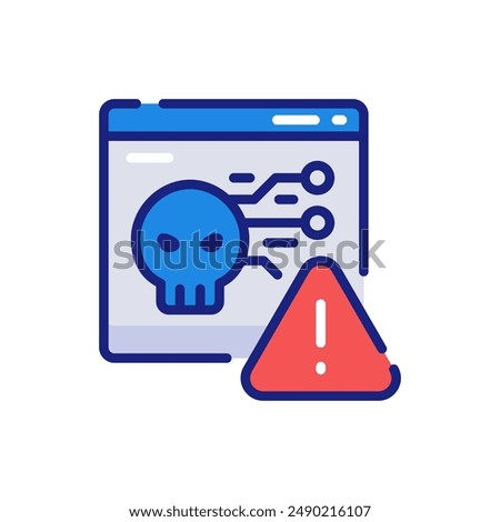 Cyber Threat for Network Security Icon