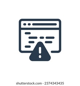 Cyber Threat Online Risks Vector Icon Illustration