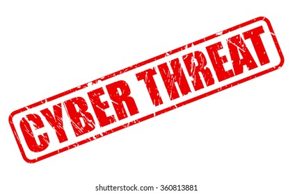 CYBER THREAT red stamp text on white