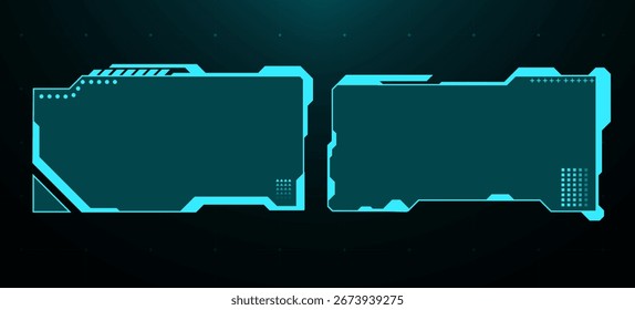 Vector de marco HUD de interfaz de juego de alta tecnología