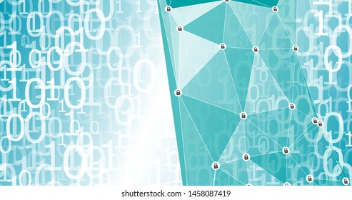 Cyber vector attack, binary numbers and padlocks