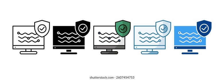Cyber Wave Icon Set Multiple Style Collection